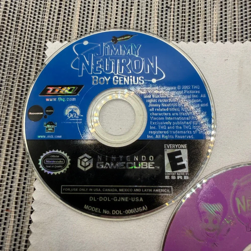 Jimmy Neutron Boy Genius & Attack of the Twonkies Nintendo GameCube Lot 2 Games